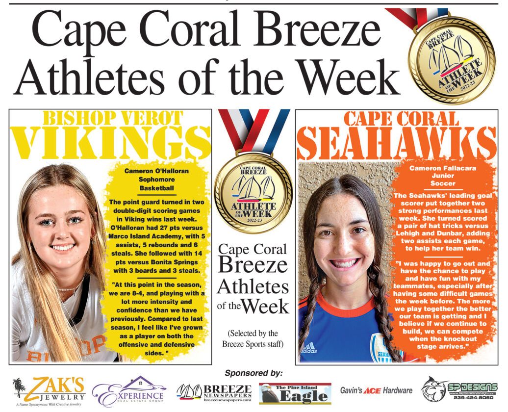 Athletes of the Week 12/23/22 News, Sports, Jobs North Fort Myers